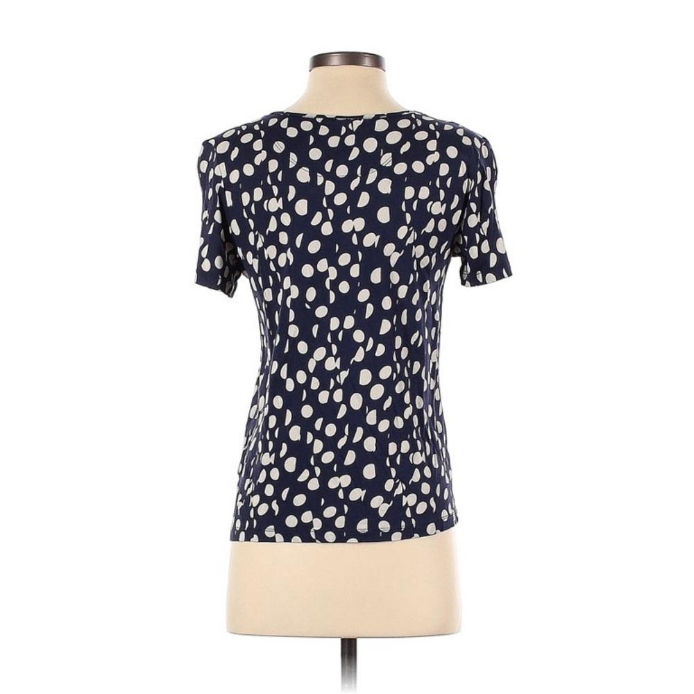 Maeve by Anthropologie Clement Tee Blue Polka Dot Tie Neck Top Women’s Small